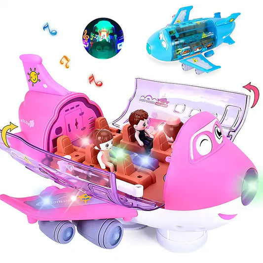 A Kid's Dream Toy - 360 Rotating Stunt Plane Toy with Doll and Light