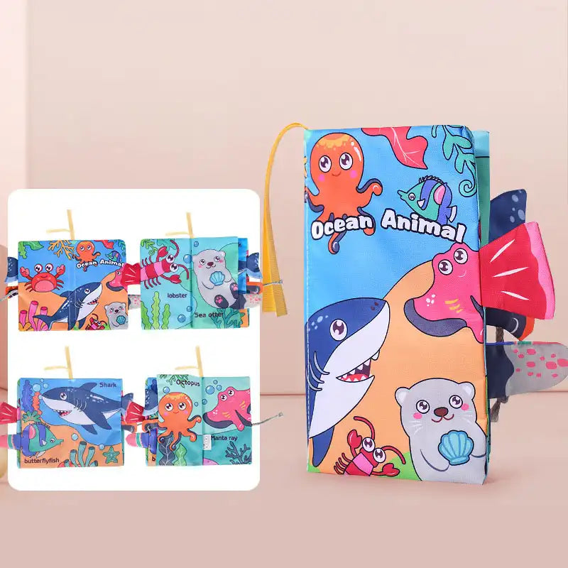 3D Tail Baby Sensory Cloth Book - CutePopToy