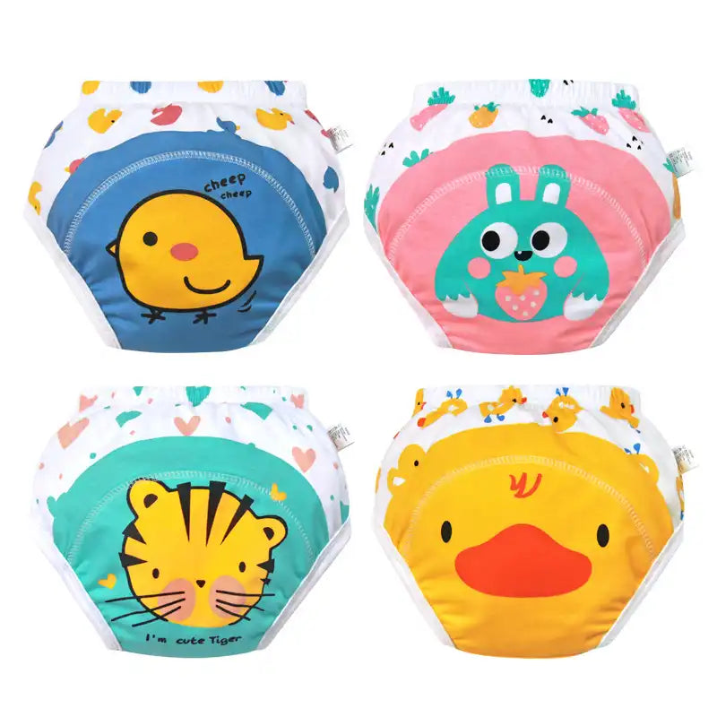 4 PC Unisex Baby Training Pants Cotton Underwear - CutePopToy