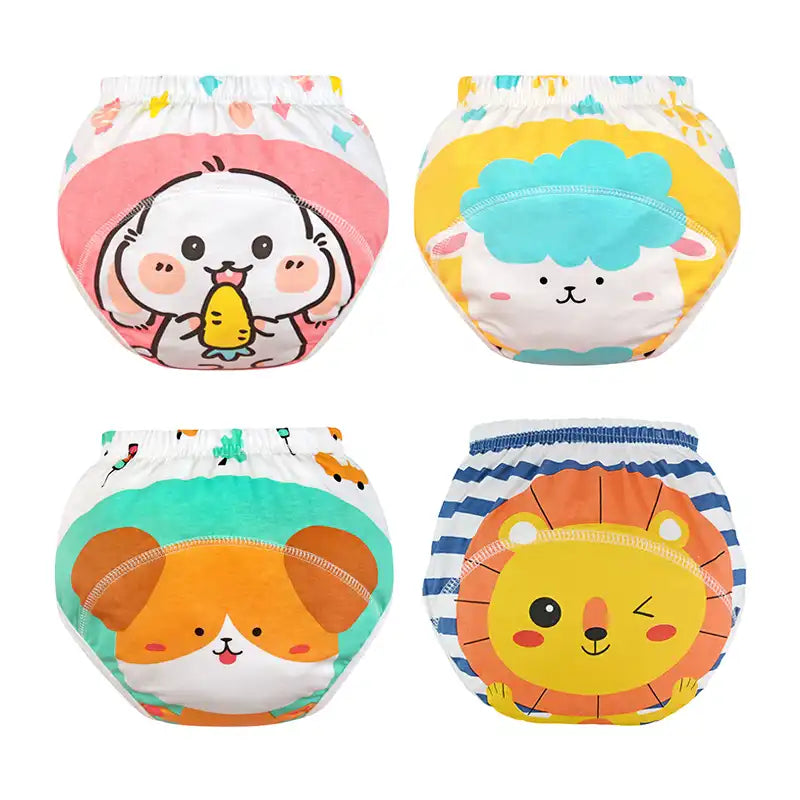 4 PC Unisex Baby Training Pants Cotton Underwear - CutePopToy