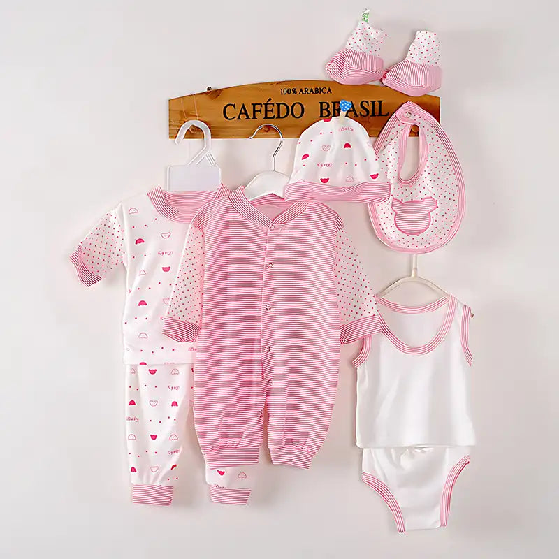 8 Piece Cute Bear Cotton Newborn Clothing Set (0-6 Months)