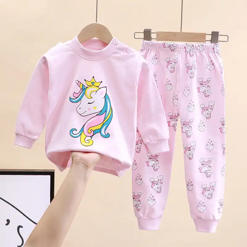 Adorable Animal Print Cotton Pajama Set for Kids