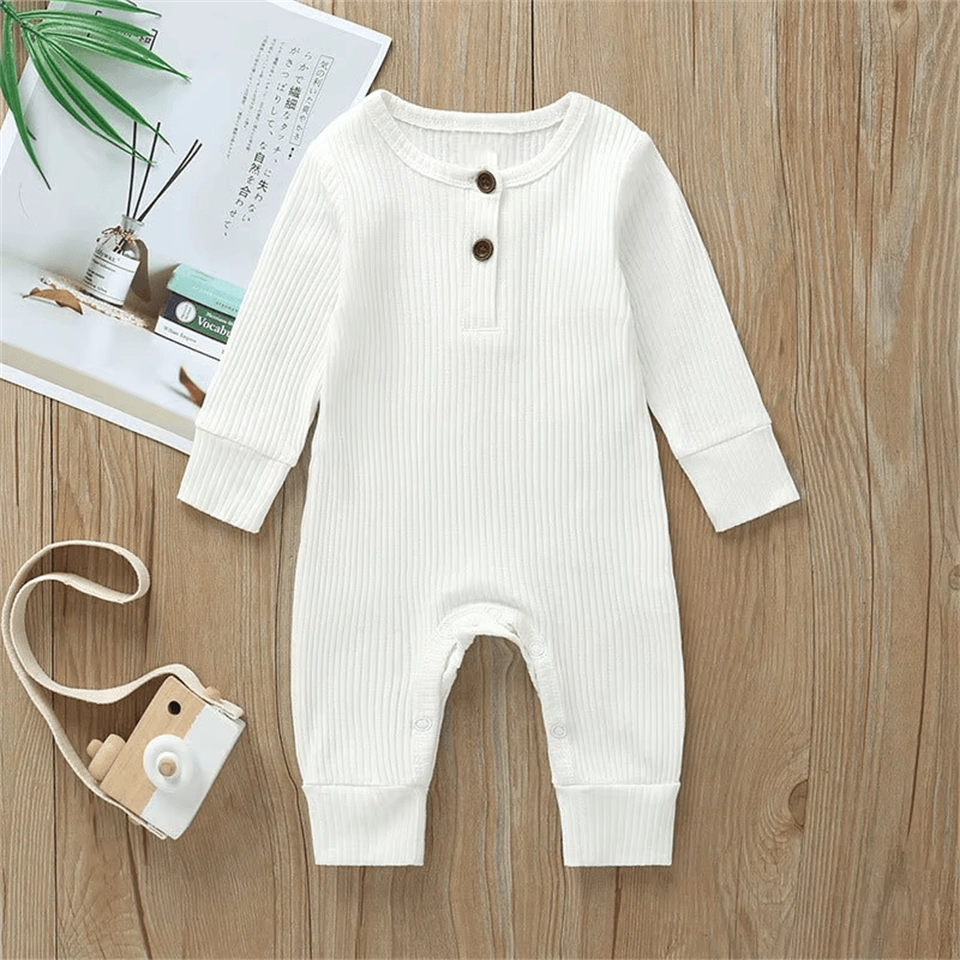 Autumn Cotton Baby Romper - Long Sleeve Jumpsuit for Newborns - CutePopToy