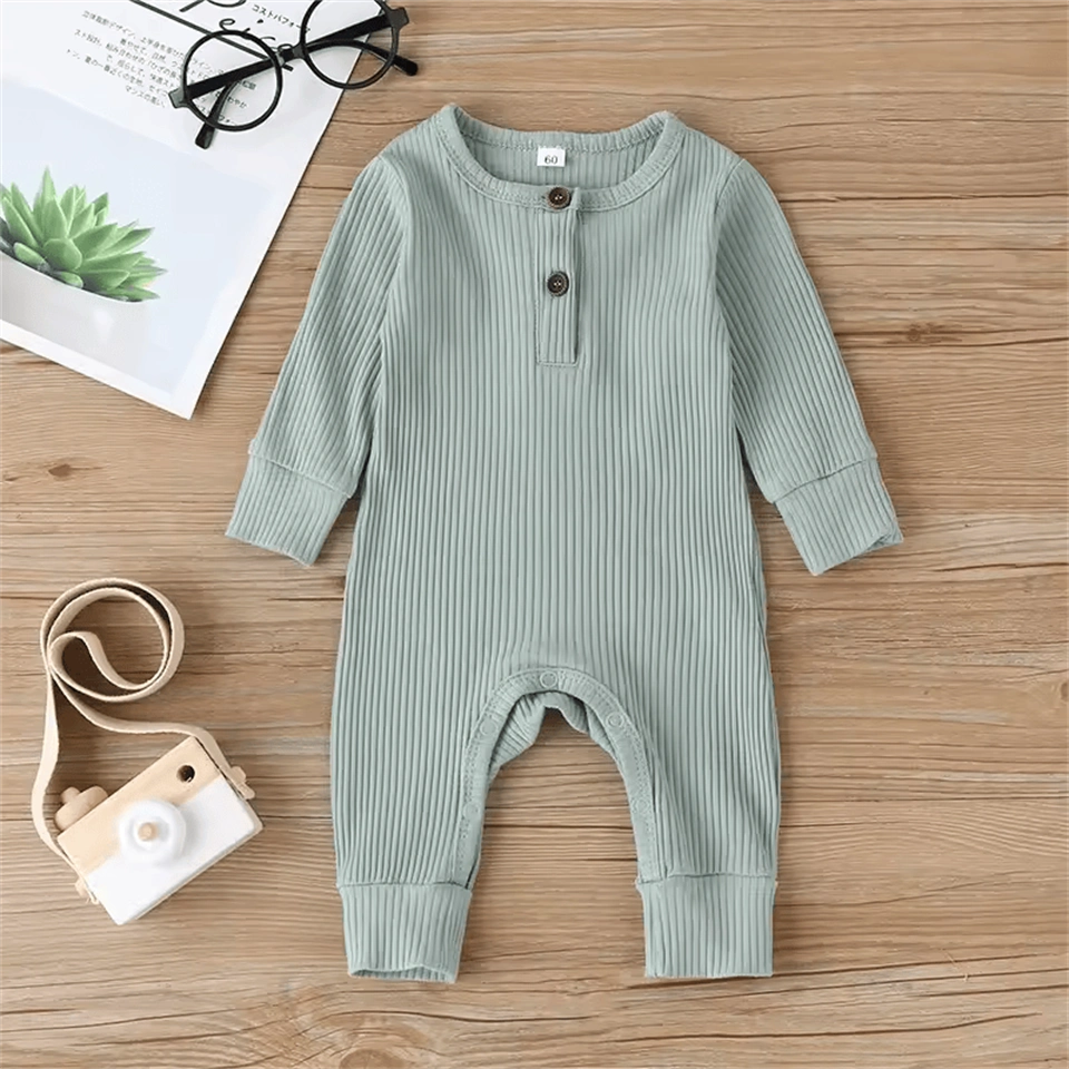 Autumn Cotton Baby Romper - Long Sleeve Jumpsuit for Newborns - CutePopToy