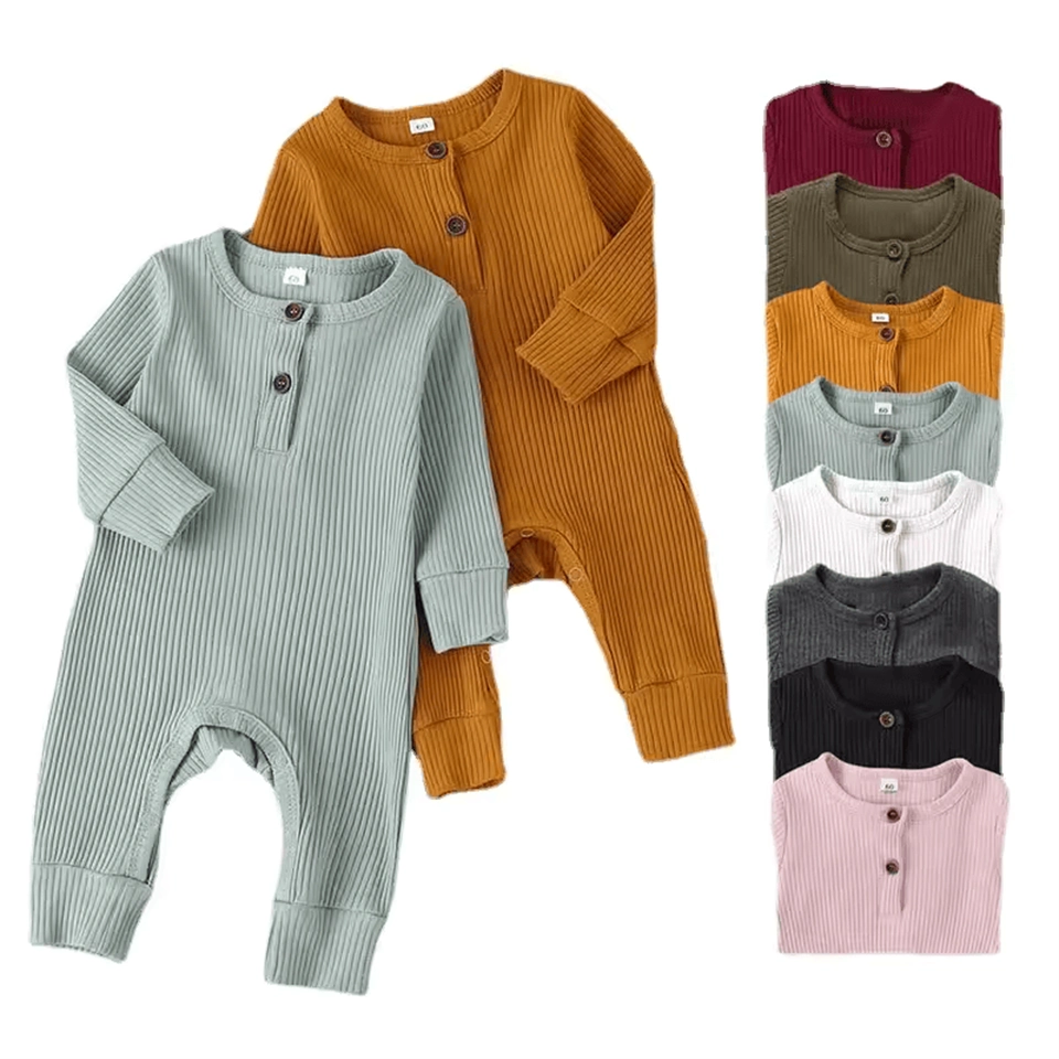 Autumn Cotton Baby Romper - Long Sleeve Jumpsuit for Newborns - CutePopToy
