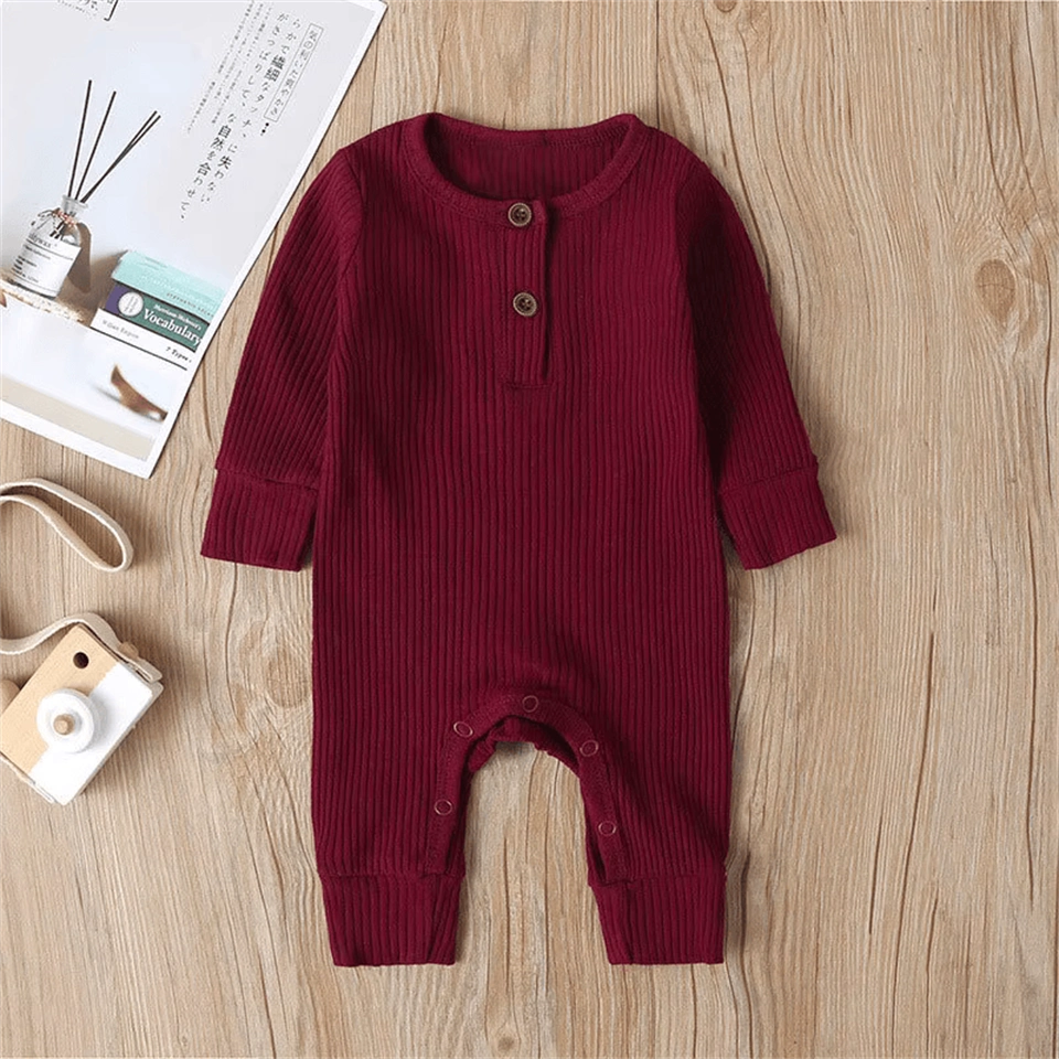 Autumn Cotton Baby Romper - Long Sleeve Jumpsuit for Newborns - CutePopToy