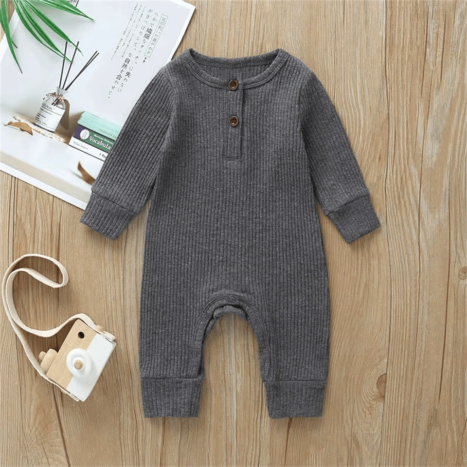 Autumn Cotton Baby Romper - Long Sleeve Jumpsuit for Newborns - CutePopToy