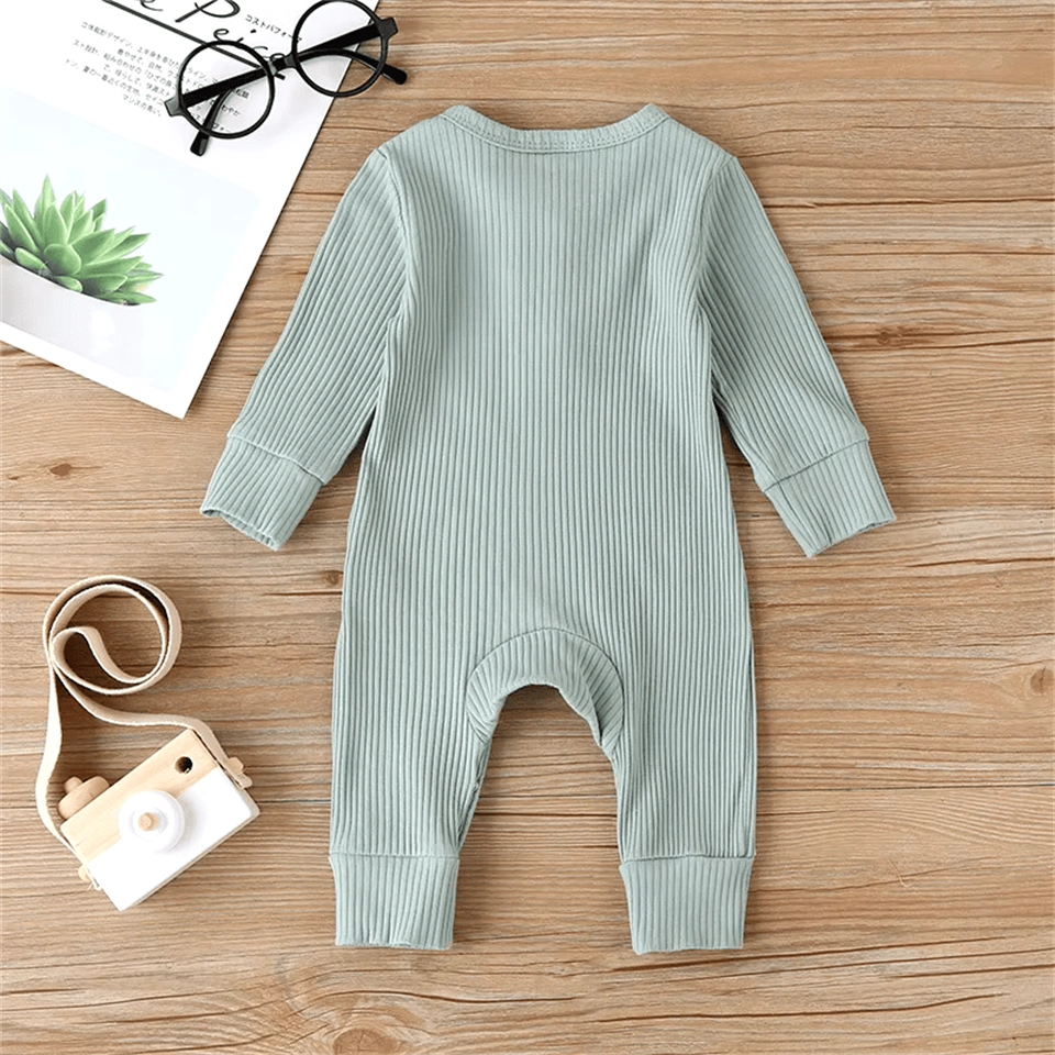 Autumn Cotton Baby Romper - Long Sleeve Jumpsuit for Newborns - CutePopToy