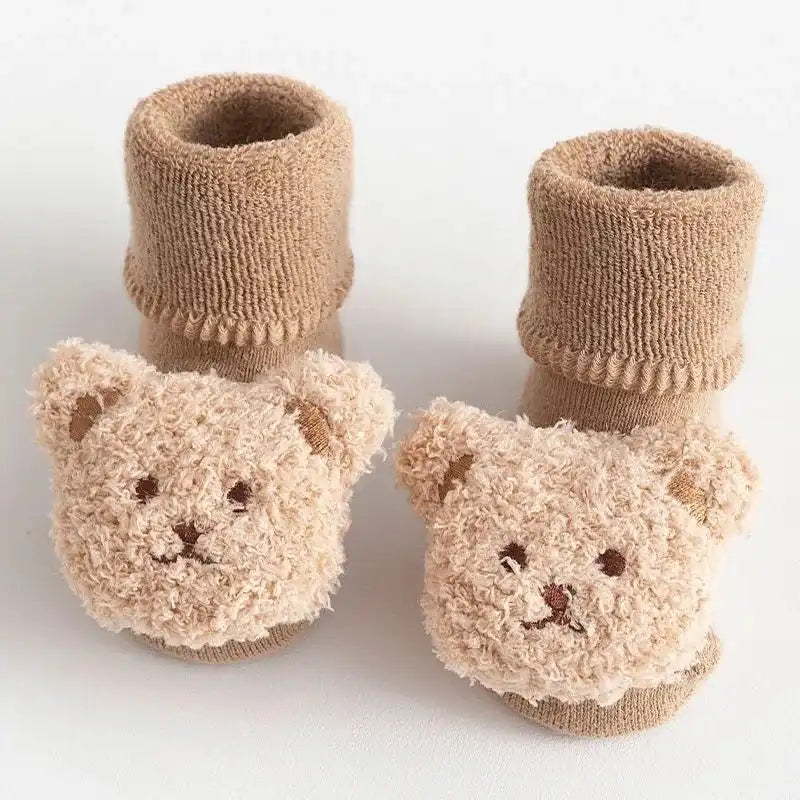 Baby Bear Slipper Socks Anti-slip Rubber Dot Floor Socks - CutePopToy