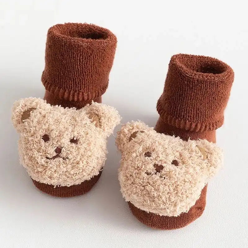 Baby Bear Slipper Socks Anti-slip Rubber Dot Floor Socks - CutePopToy