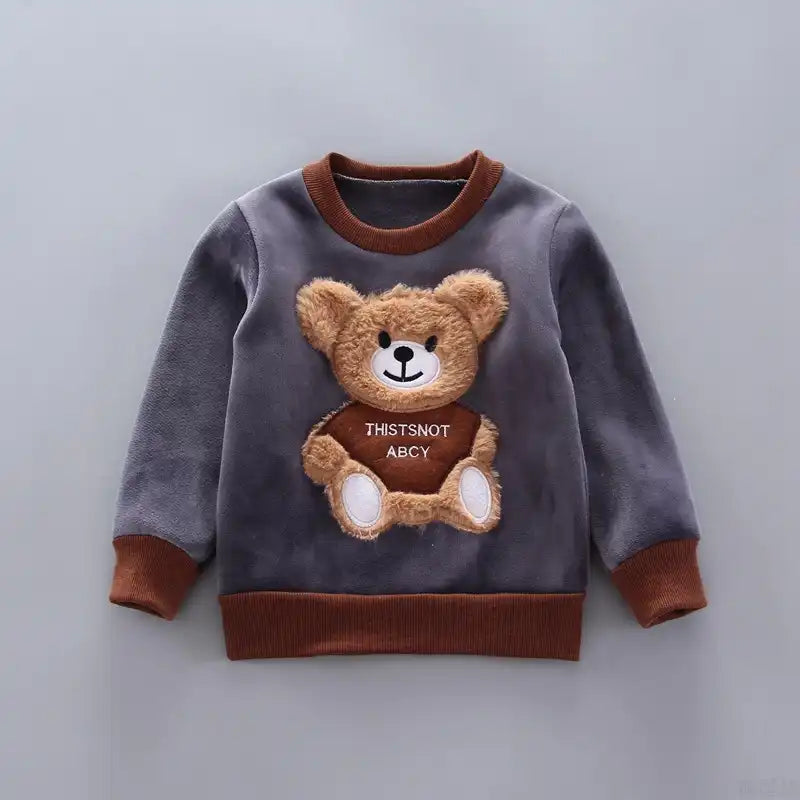 Baby Cold Weather Thickened Cute Bear Set 3 Pieces