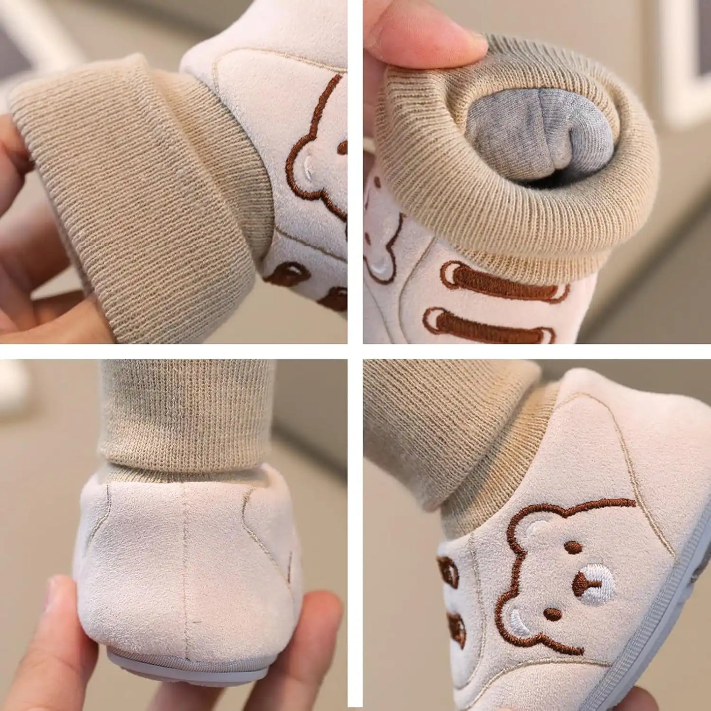 Baby Winter Shoes Cute Bear Warm Toddler Boots - CutePopToy