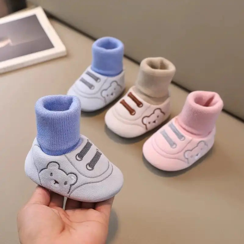 Baby Winter Shoes Cute Bear Warm Toddler Boots - CutePopToy