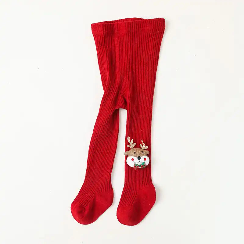 Baby Winter Leggings Plush Thickened Christmas Pantyhose - CutePopToy
