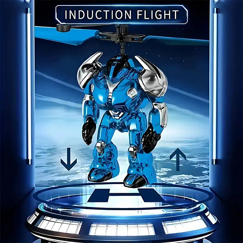 Children's Gesture Controlled Infrared Flying Mecha Warrior Toy - CutePopToy