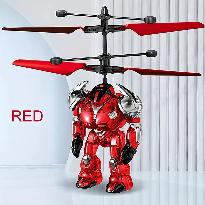 Children's Gesture Controlled Infrared Flying Mecha Warrior Toy - CutePopToy