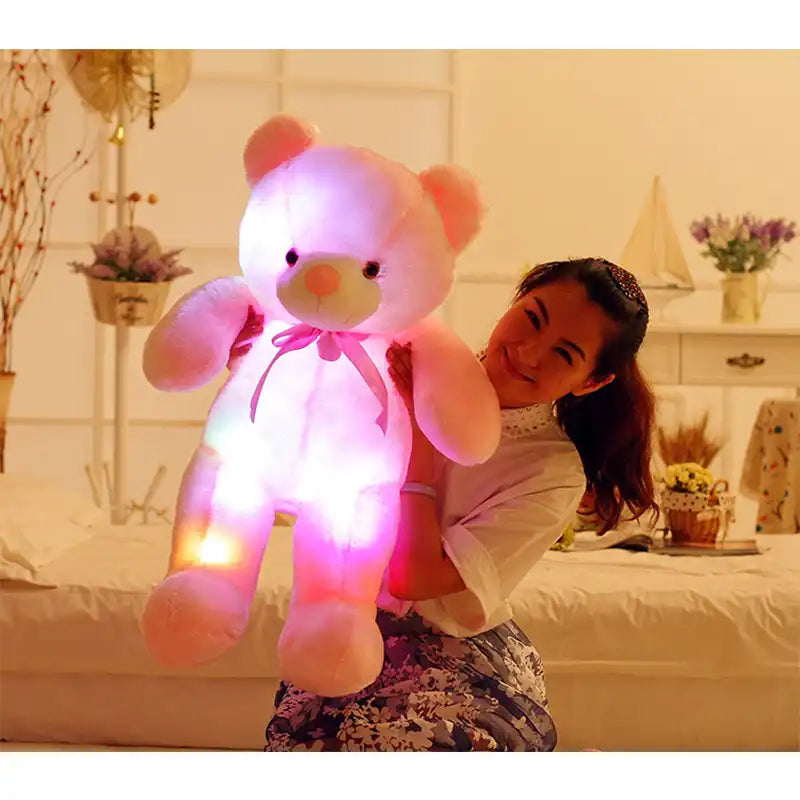 Colorful Glowing Plush Bear 3D Plush Toy (50cm) - CutePopToy