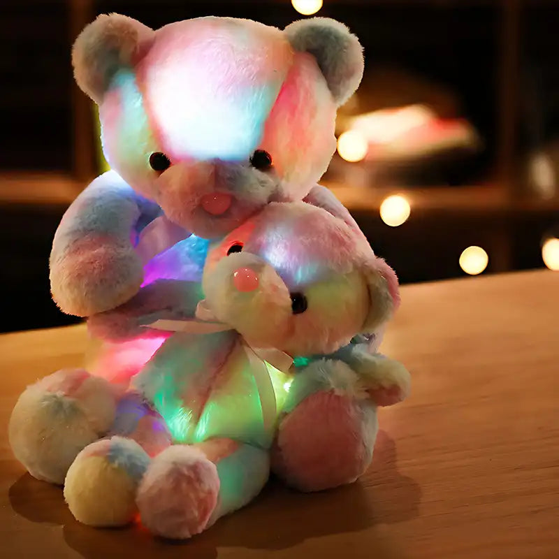 Colorful Glowing Plush Bear 3D Plush Toy (50cm) - CutePopToy