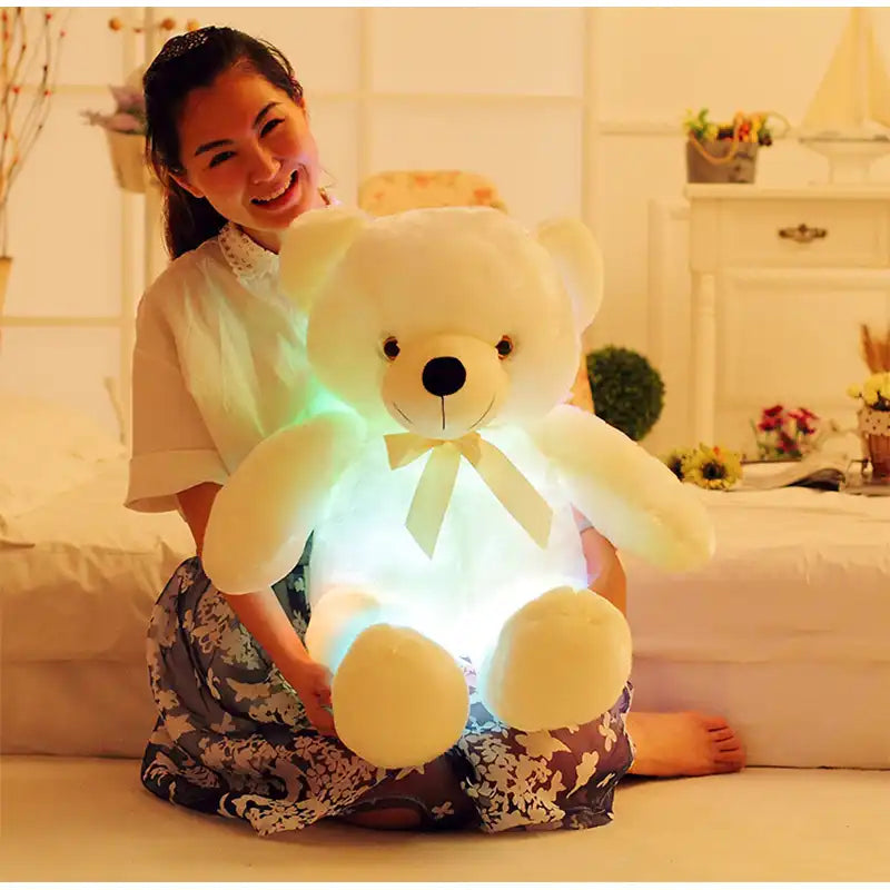 Colorful Glowing Plush Bear 3D Plush Toy (50cm) - CutePopToy