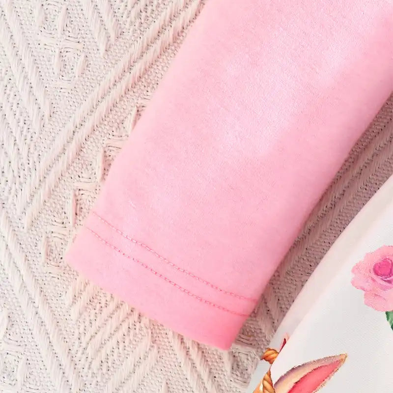Cute Bunny Embroidered Dress with Bows for Baby Girls