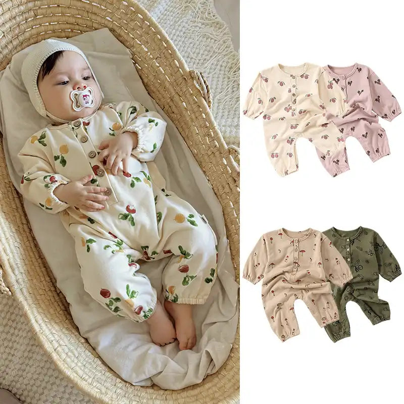 Cute Fruit Pattern Newborn Cotton Bodysuit