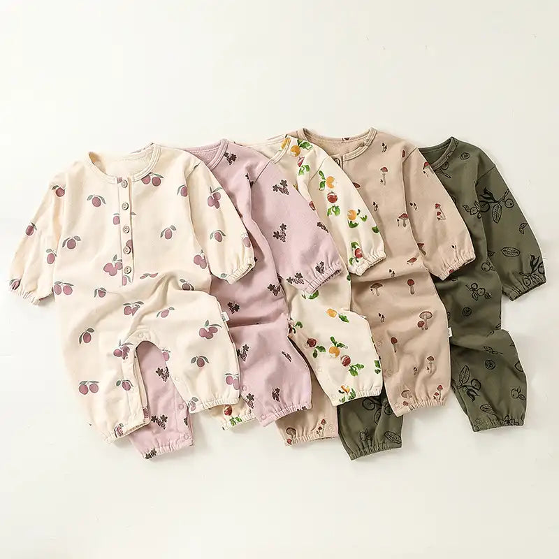 Cute Fruit Pattern Newborn Cotton Bodysuit