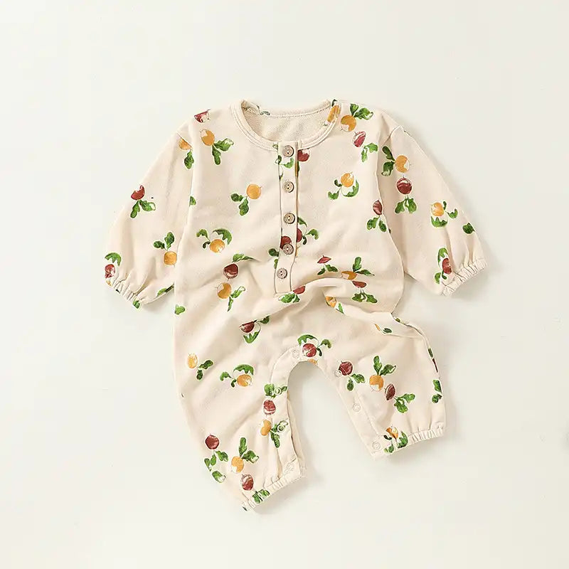 Cute Fruit Pattern Newborn Cotton Bodysuit