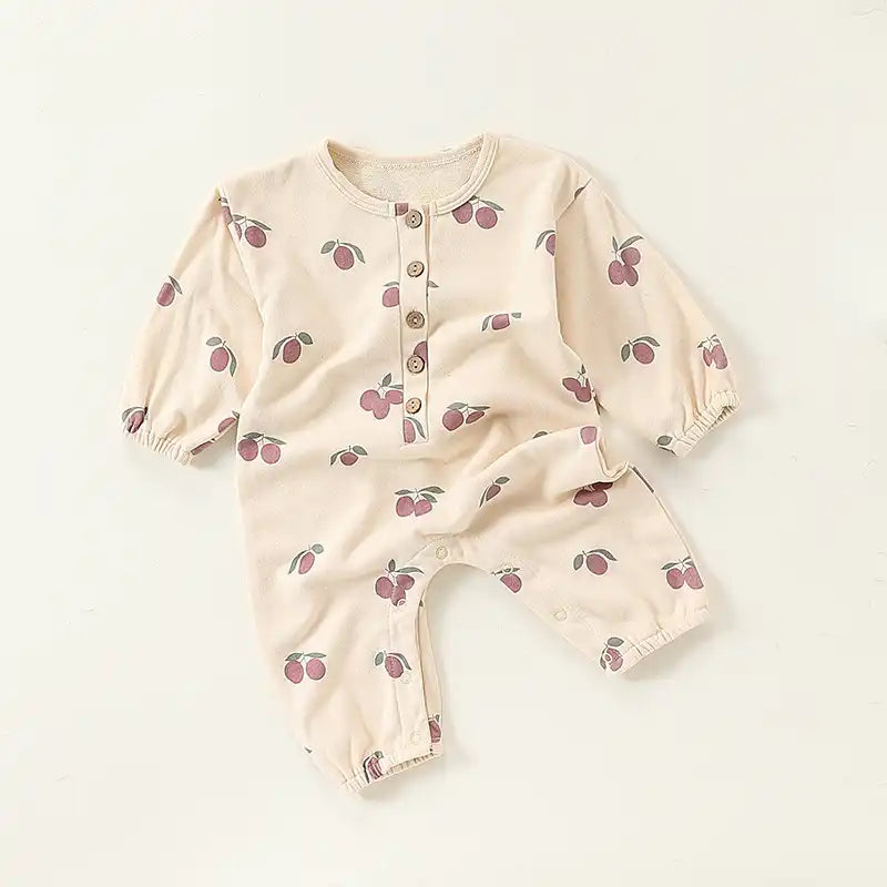 Cute Fruit Pattern Newborn Cotton Bodysuit