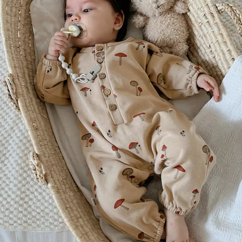 Cute Fruit Pattern Newborn Cotton Bodysuit