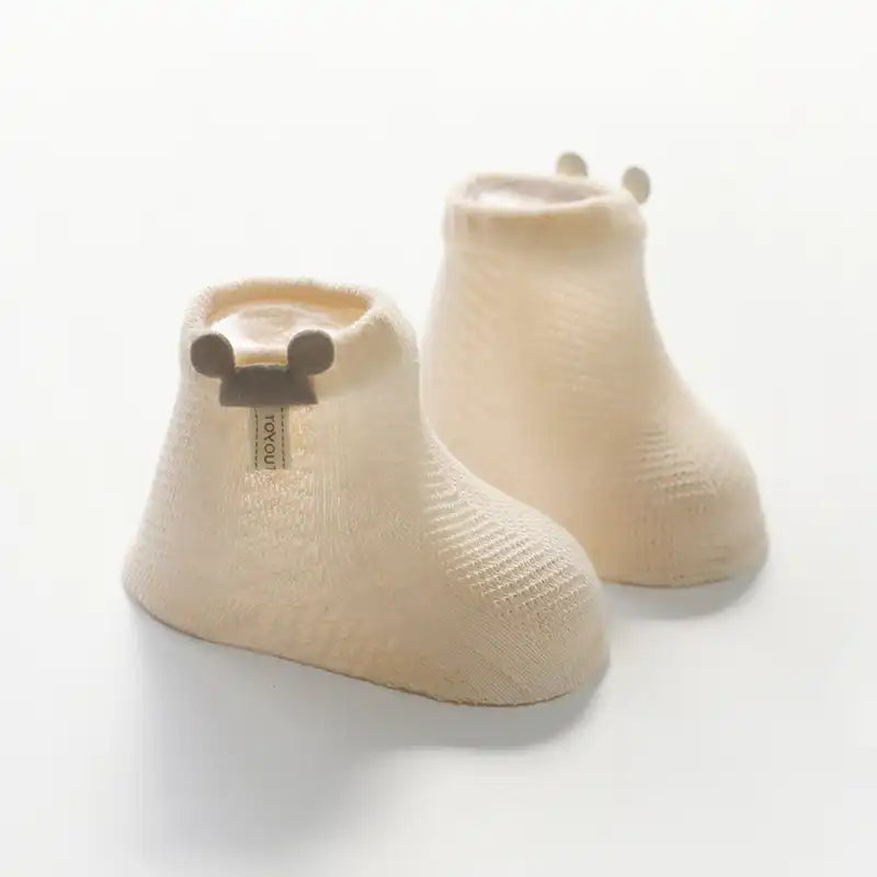 4 Pairs Cute Lightweight Breathable Cotton Newborn Socks