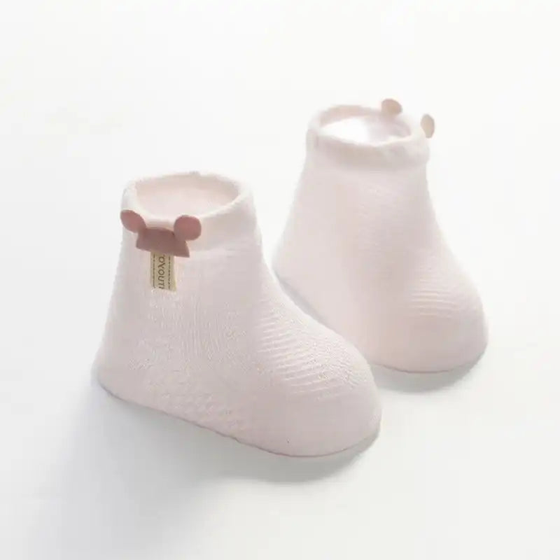 4 Pairs Cute Lightweight Breathable Cotton Newborn Socks