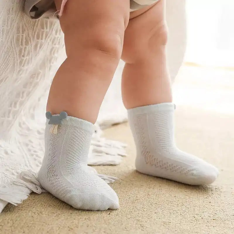 4 Pairs Cute Lightweight Breathable Cotton Newborn Socks