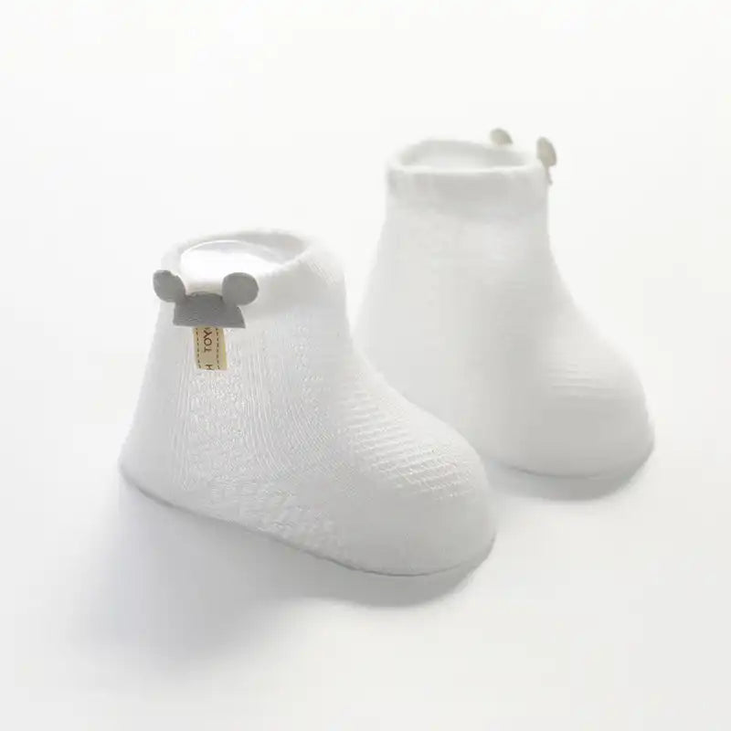 4 Pairs Cute Lightweight Breathable Cotton Newborn Socks