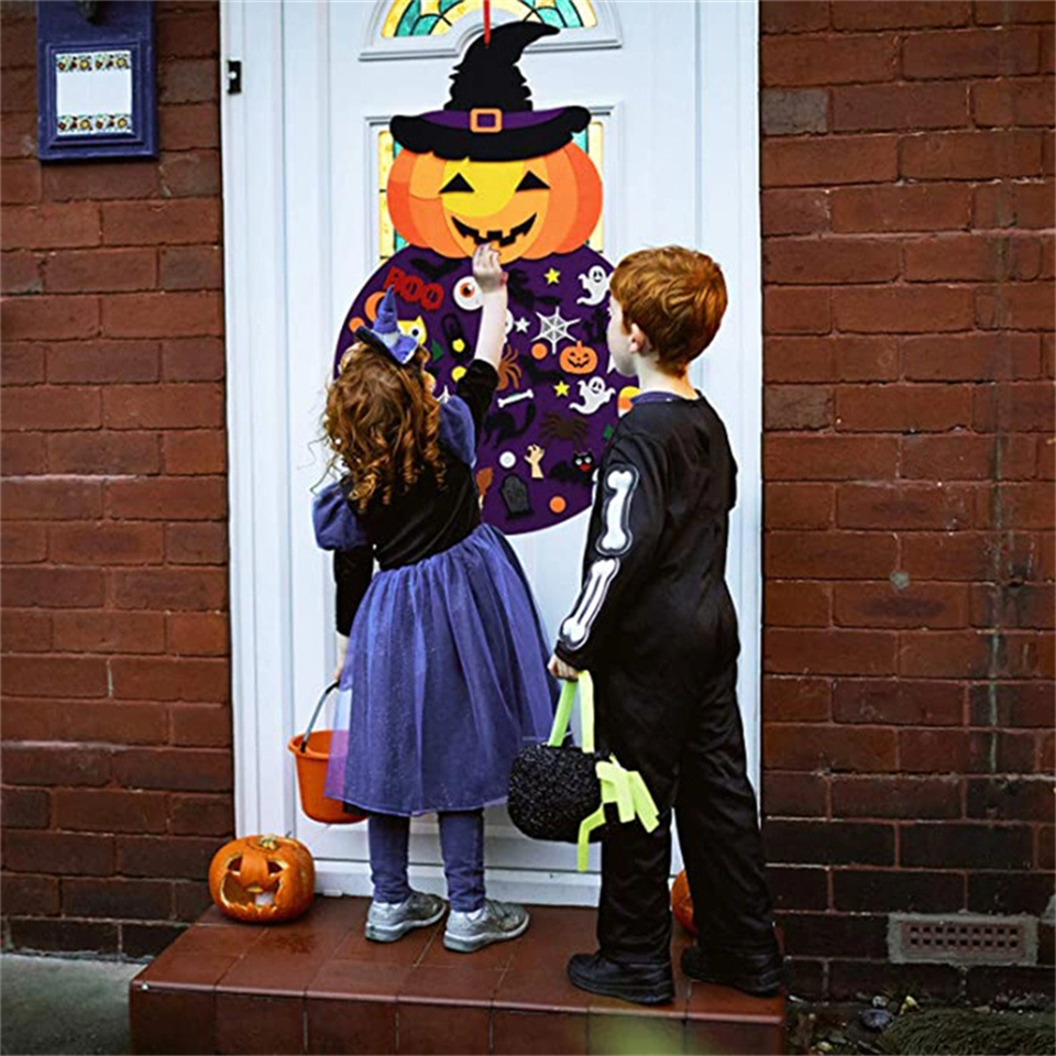 Montessori DIY Halloween Pumpkin Witch DIY 3D Felt Montessori Toys - CutePopToy