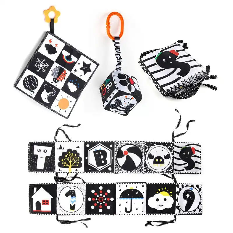 Early Baby Stimulation 3-Piece Set with Fun Mirror - CutePopToy