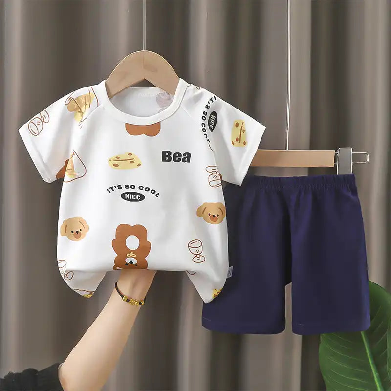 Fun Cotton Summer Ensemble for Boys and Girls