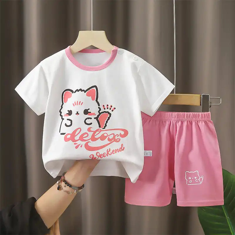 Fun Cotton Summer Ensemble for Boys and Girls