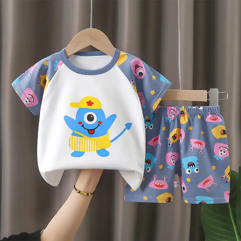Fun Cotton Summer Ensemble for Boys and Girls