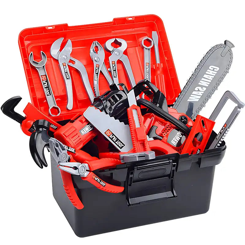 Kids 55 Piece Repair Toolbox with Realistic Tools - CutePopToy