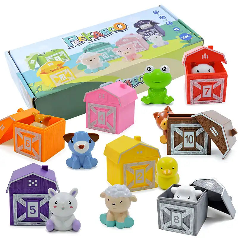 Montessori Farm Toys for Kids: Counting, Animals, Barn, Colors, Numbers - CutePopToy