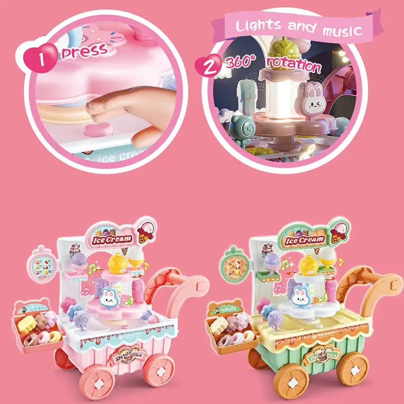 Montessori Ice Cream Truck Playset for Ages 3-5 - CutePopToy