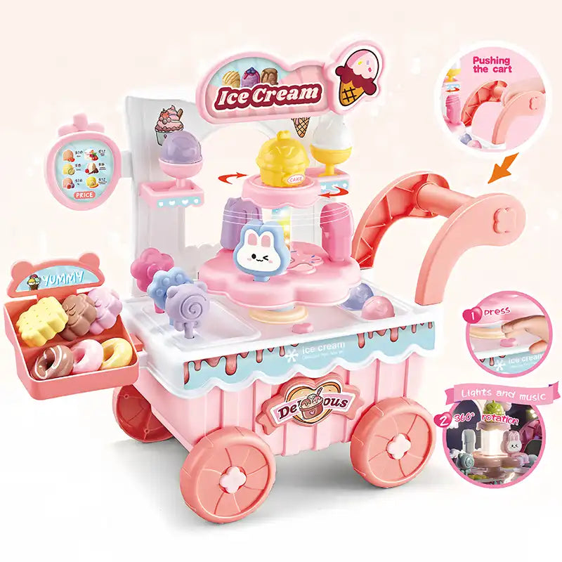 Montessori Ice Cream Truck Playset for Ages 3-5 - CutePopToy