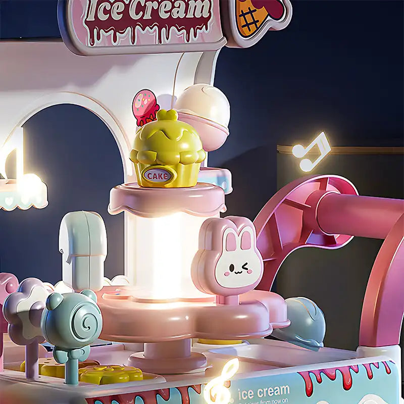Montessori Ice Cream Truck Playset for Ages 3-5 - CutePopToy