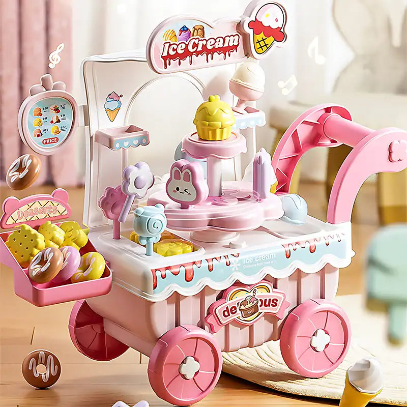Montessori Ice Cream Truck Playset for Ages 3-5 - CutePopToy