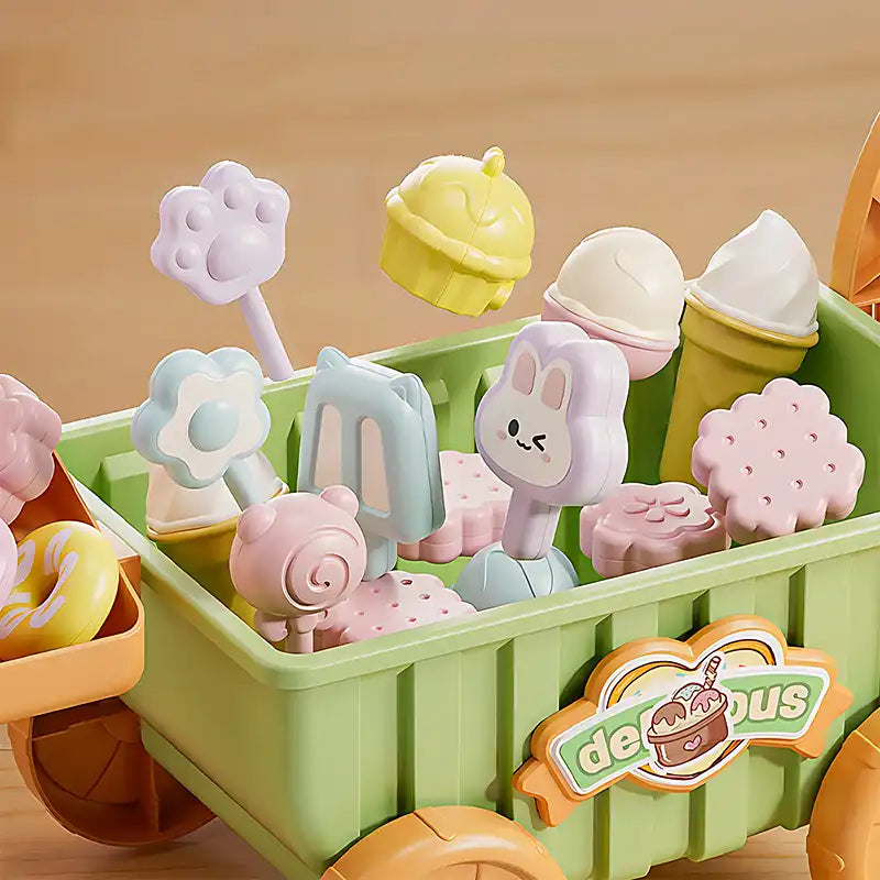 Montessori Ice Cream Truck Playset for Ages 3-5 - CutePopToy