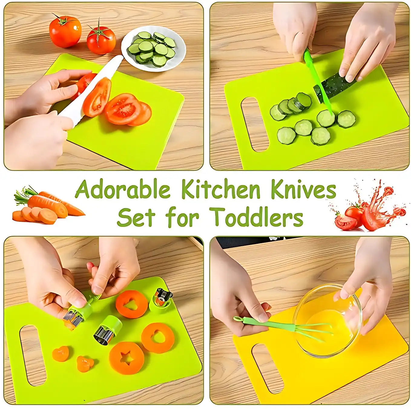 Montessori Kids Kitchen Tool Set (13 Pieces) - CutePopToy