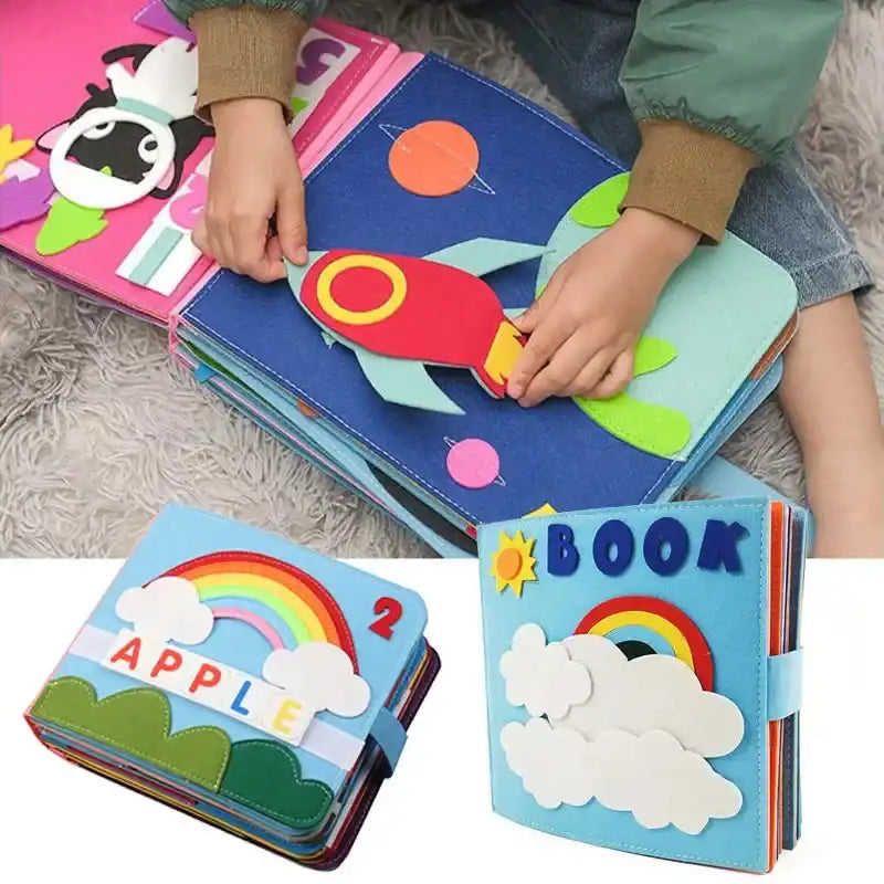 Montessori Life Skills Sensory Inspiration Felt Book - CutePopToy
