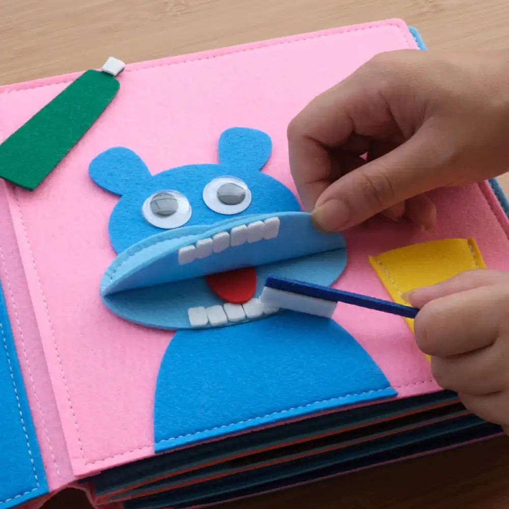 Montessori Life Skills Sensory Inspiration Felt Book - CutePopToy