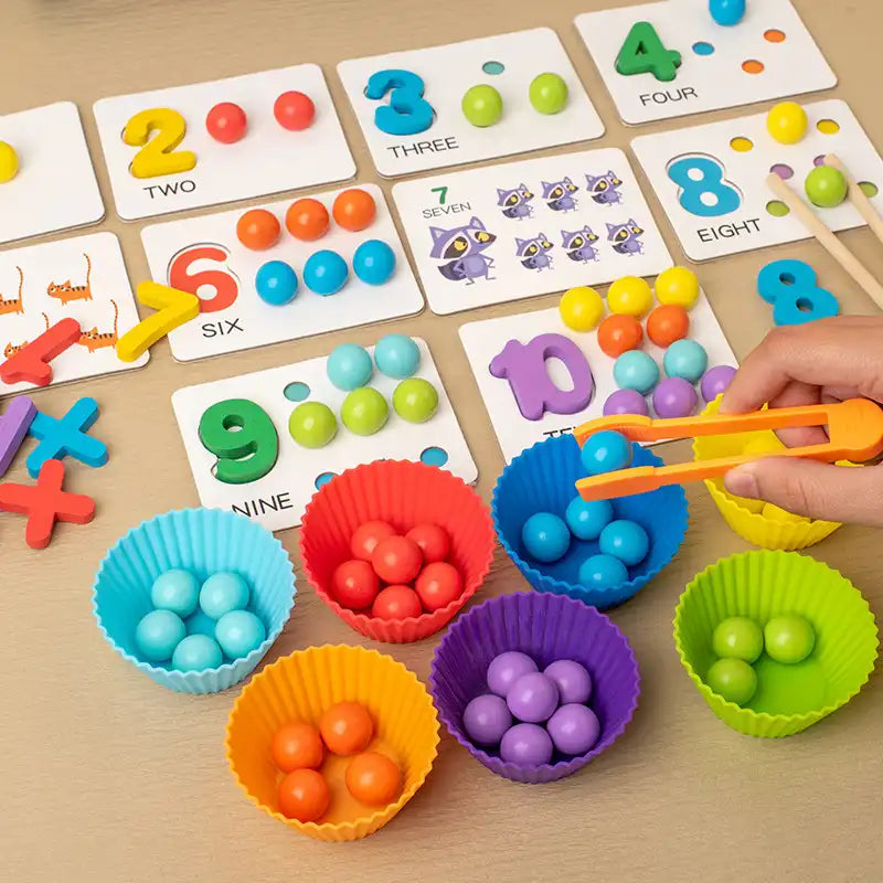 Montessori Math Fun: Color Matching & Counting Game for Kids - CutePopToy
