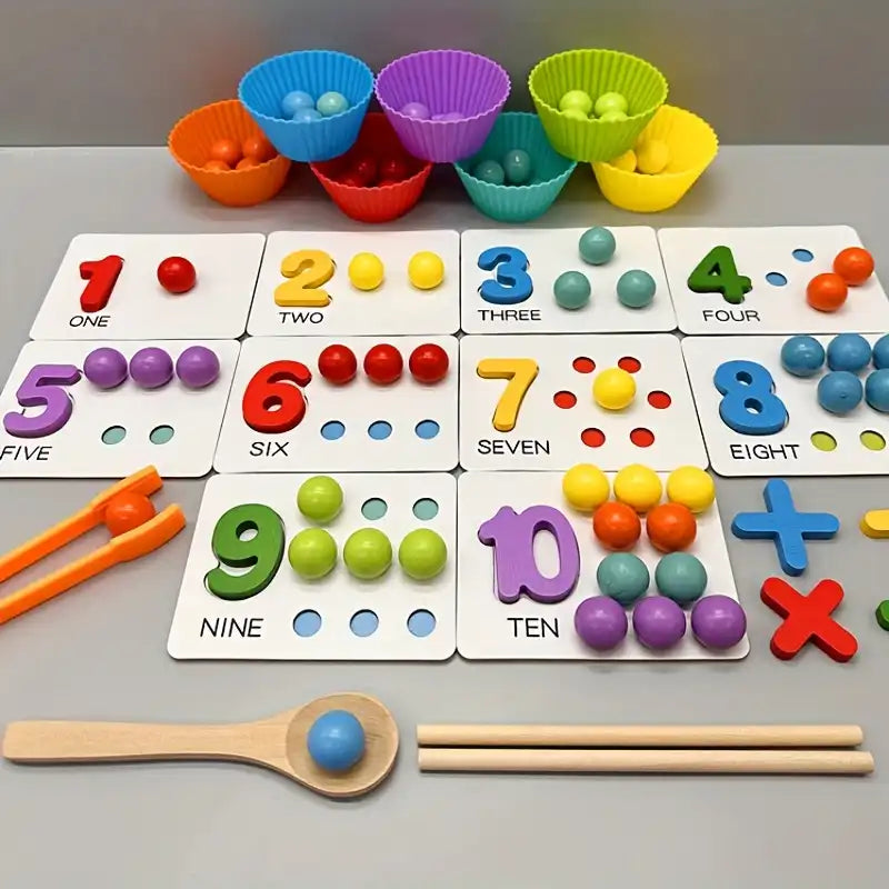 Montessori Math Fun: Color Matching & Counting Game for Kids - CutePopToy